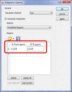 Ability to set values with 4 decimals in the Predefined Regions Integration